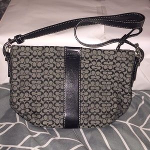 Small signature black coach bag